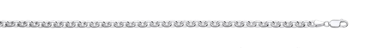 Pendant Chains Silver 24" Diamond Cut Cable Link Chain