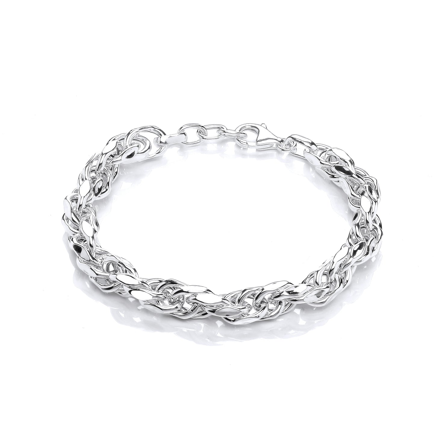 Links & Chains 925 Sterling Silver Ladies Rope Bracelet