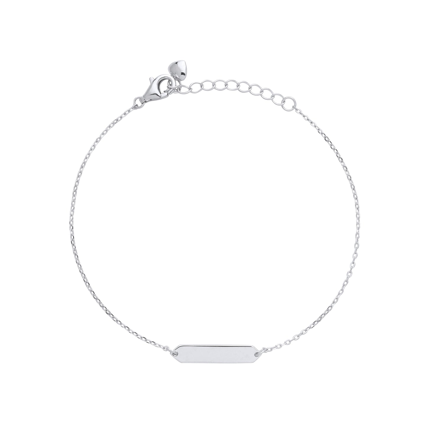 Adjustable Silver Ladies ID Bracelet