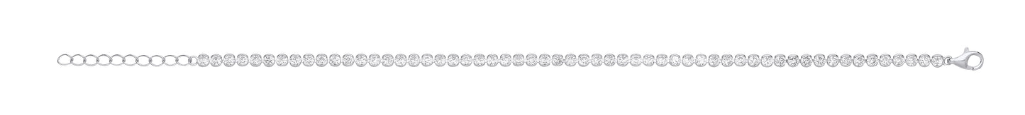 Tennis Silver Rubover CZ Ladies Tennis Bracelet