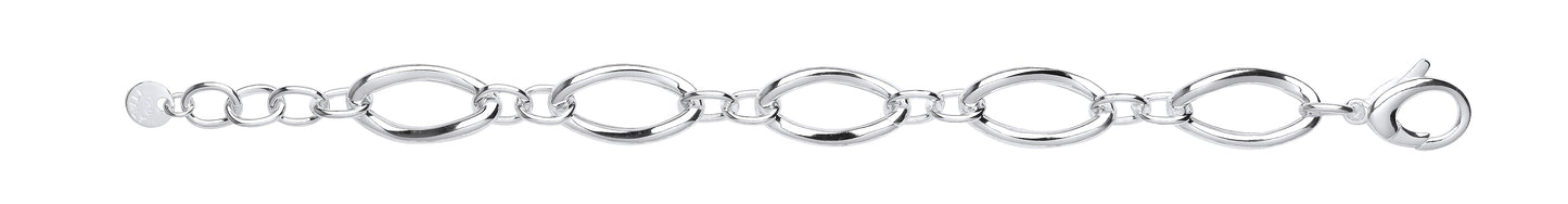 Links & Chains Silver Fancy Chunky Link Bracelet (+ Extension)