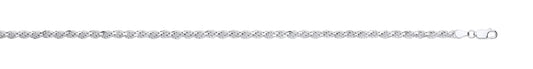 Pendant Chains Silver 22" Diamond Cut Solid Rope Chain 3.7mm