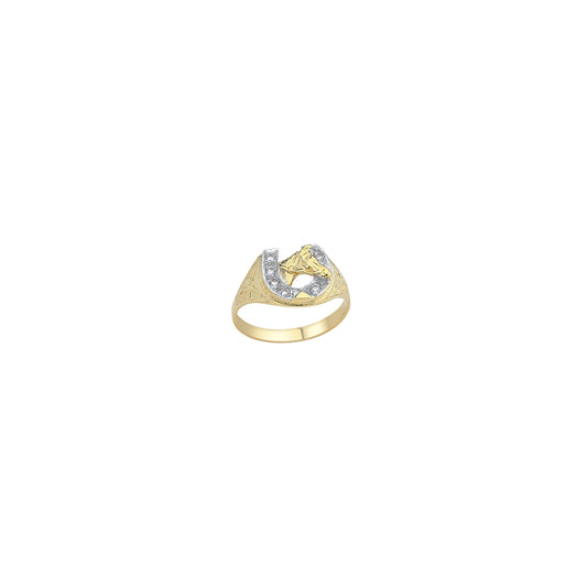 9ct Gold Gents Small Horse Shoe Ring