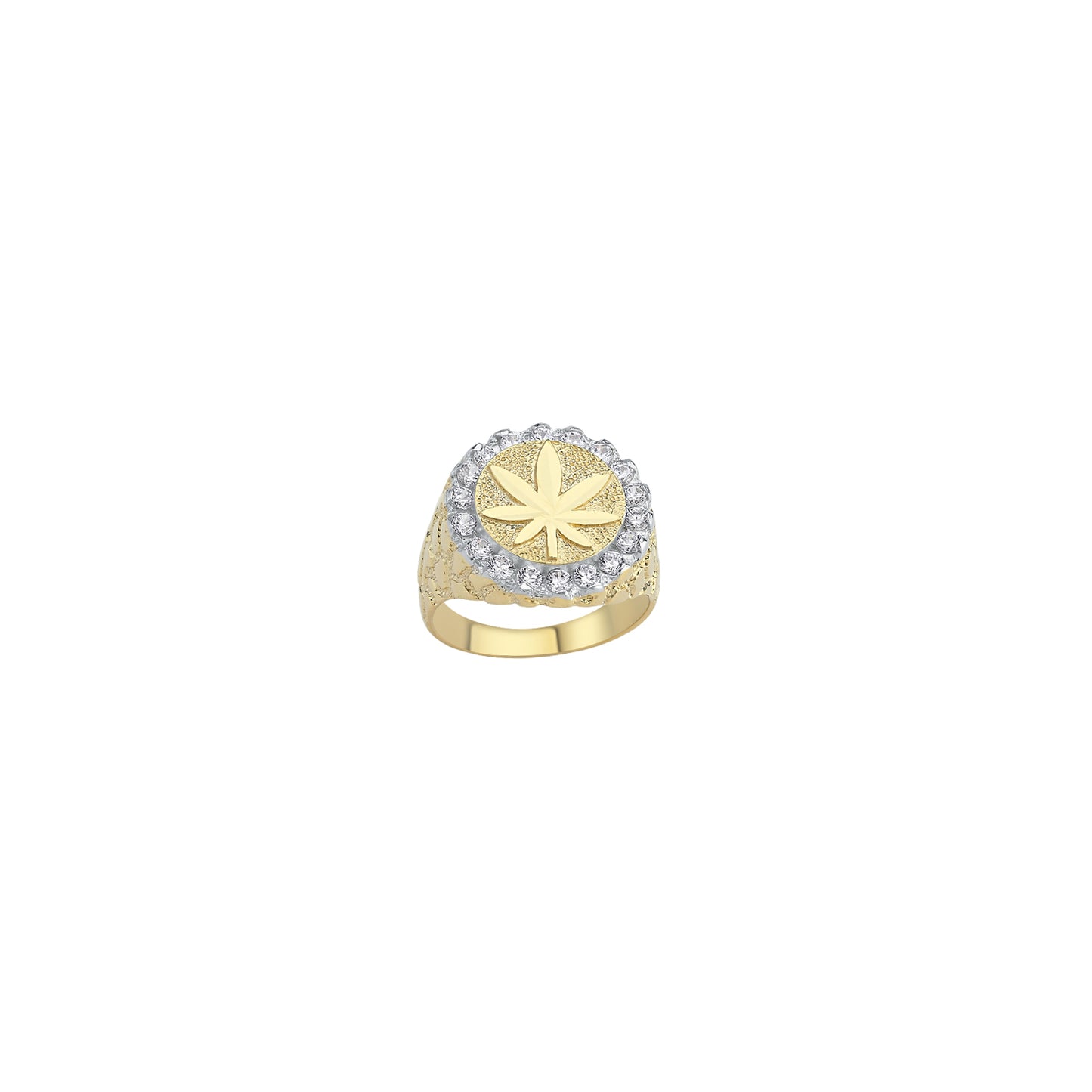 9ct Gold Gents Leaf Ring