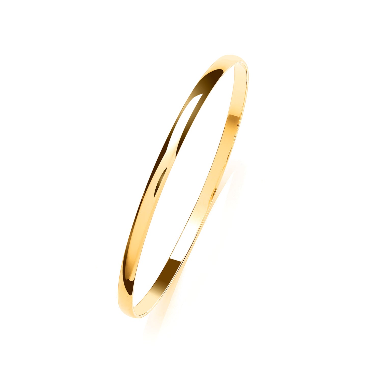 Gold/Silver/Rose Plated Flat Round Slave Bangle