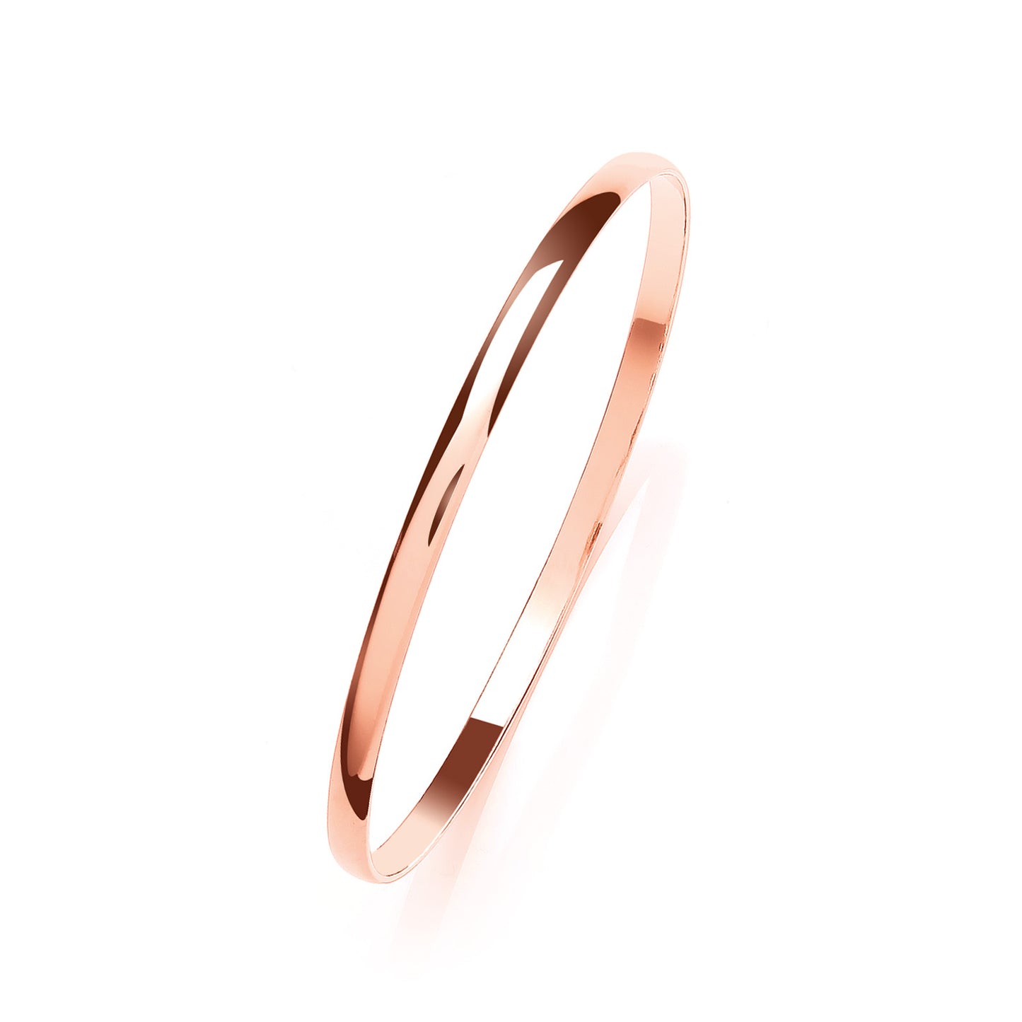 Gold/Silver/Rose Plated Flat Round Slave Bangle